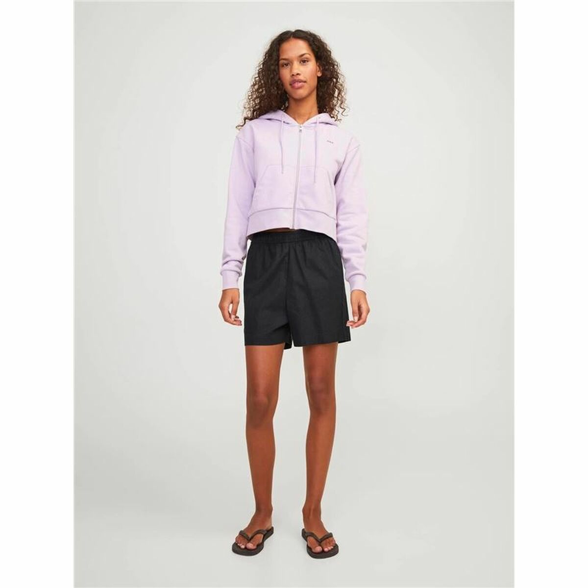 Jack & Jones Sports Shorts For Women Jack & Jones Black Linen