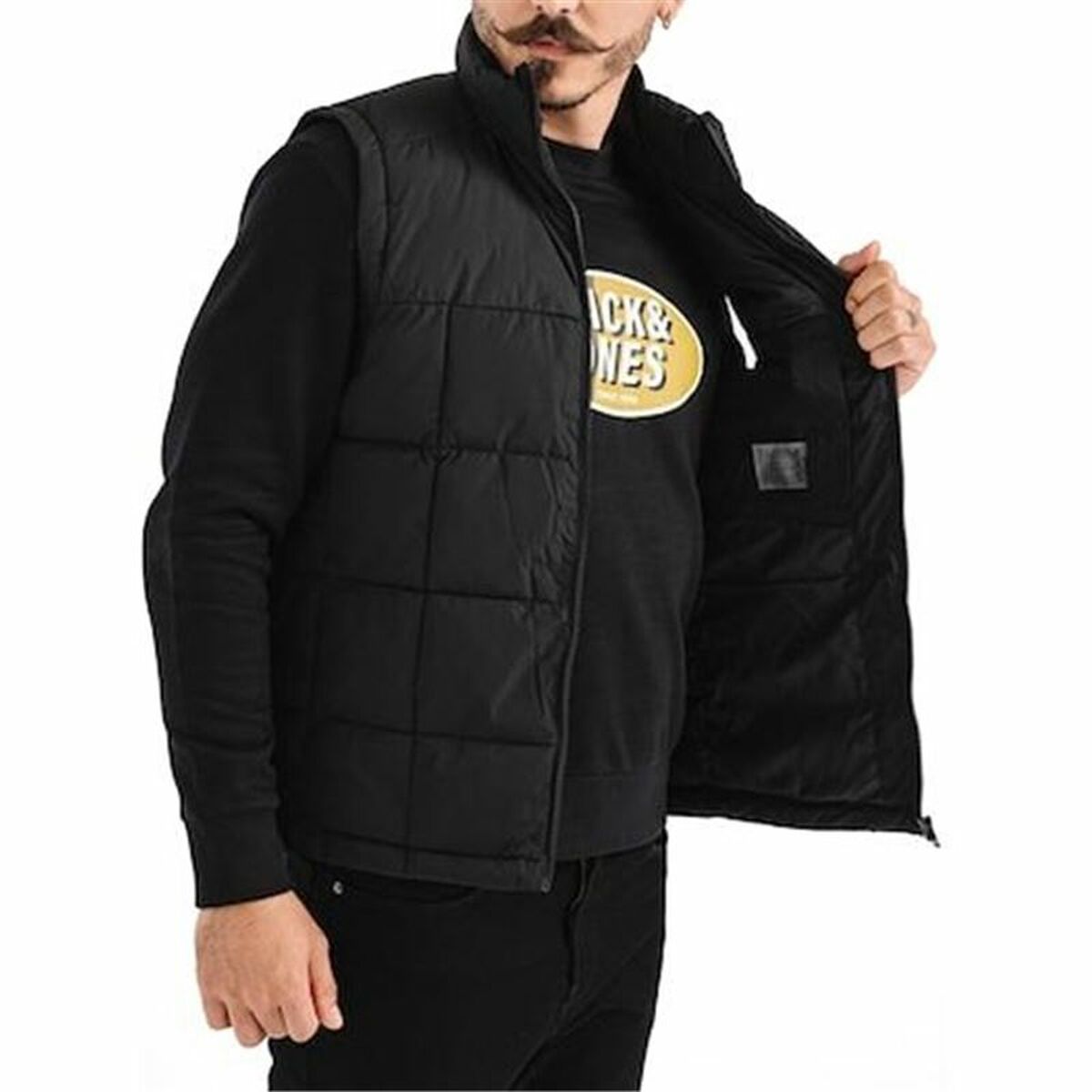 Jack & Jones Men's Sports Gilet Jack & Jones Jjben Square Bodywarmer Black