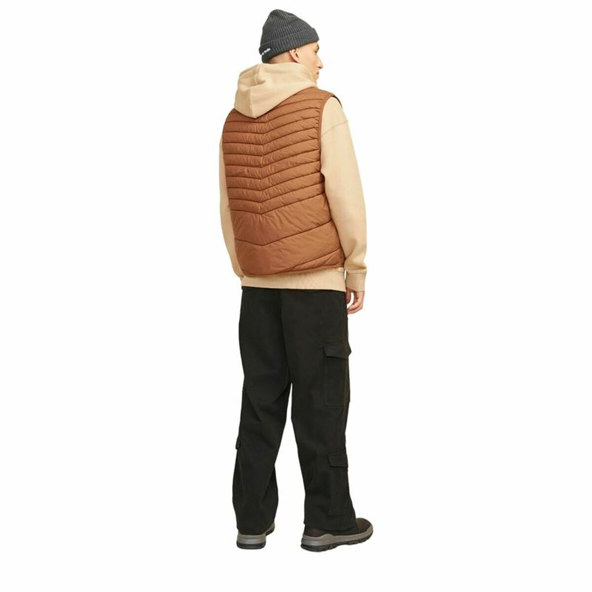 Jack & Jones Men's Sports Gilet Jack & Jones Jjben Square Mocha Bisque