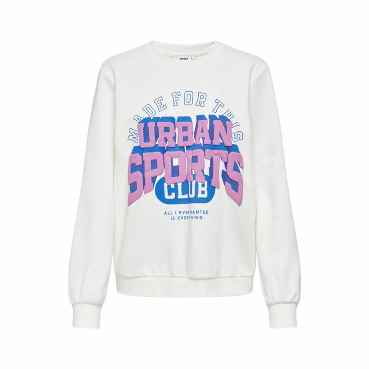 Only Women’s Sweatshirt Without Hood Only Onlkimmie White