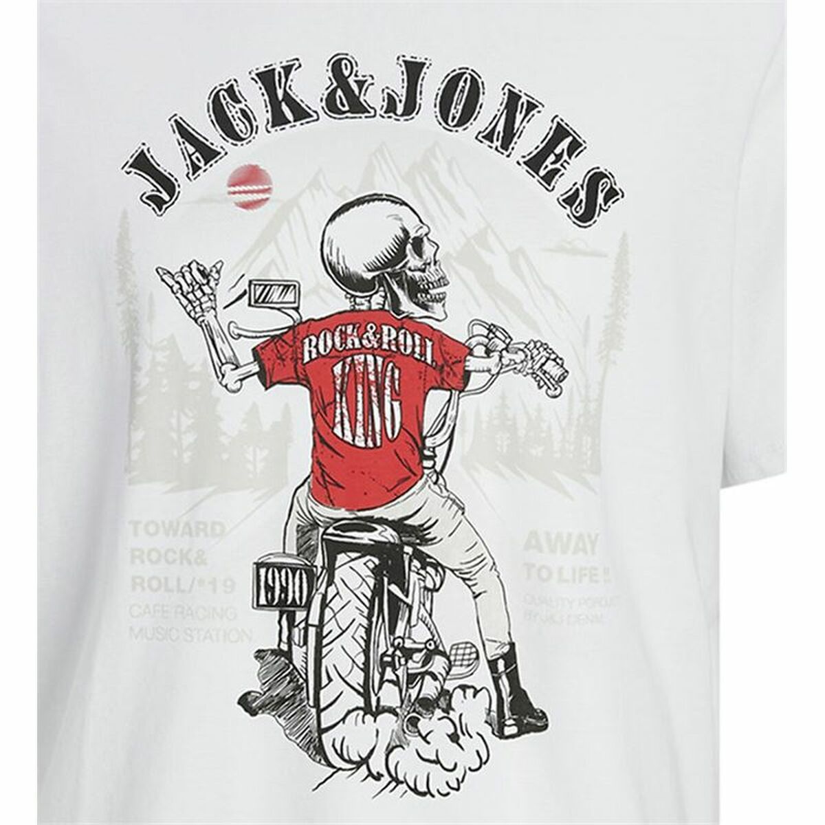 Jack & Jones Men’s Short Sleeve T-Shirt Jack & Jones Skull Rock Crew