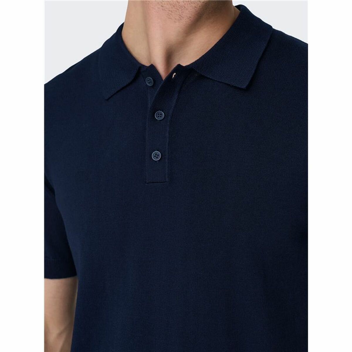 Only & Sons Men’s Short Sleeve Polo Shirt Only & Sons Onswyler Life Reg 14 Ss Knit Stormy