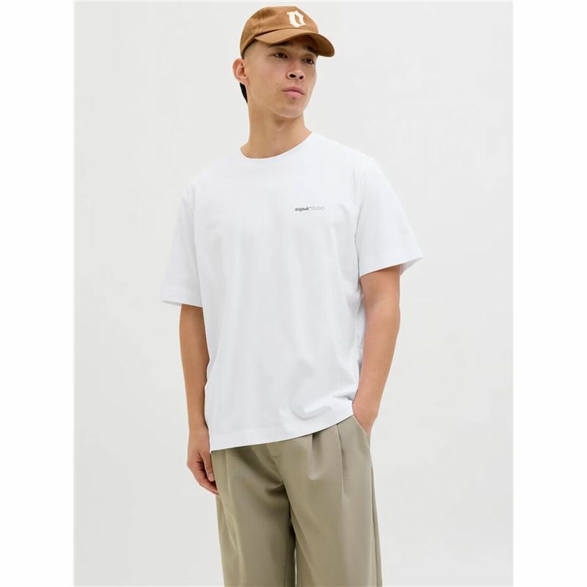 Jack & Jones Men’s Short Sleeve T-Shirt Jack & Jones Jorvarenna Painted White