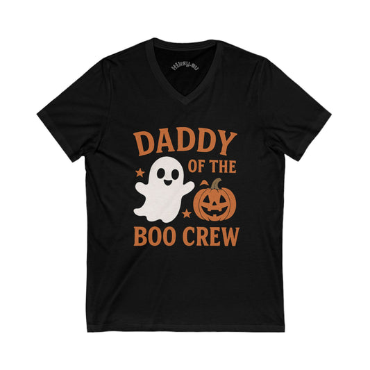 Halloween Daddy Boo Crew V-Neck Tee, Unisex Short Sleeve Halloween Shirt, Ghost Pumpkin Tee, Family Halloween Outfit, Spooky Season [...]