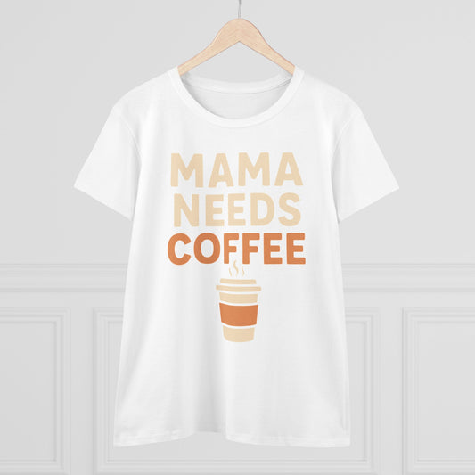 Mama Needs Coffee Tee - Perfect for Moms, Coffee Lovers, Birthdays, Mother's Day, Casual Outfits