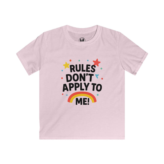 Colorful Kids Tee - Rules Don't Apply to Me! | Fun Kids Apparel, Youth Birthday Gift, Playtime Top, Gift for Little Rebels, Rainbow [...]