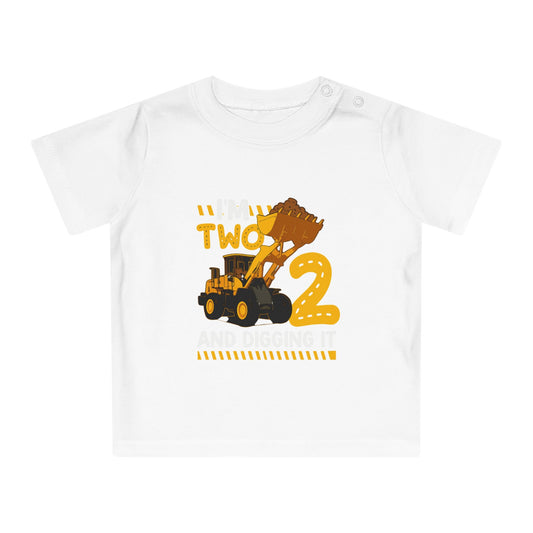 Construction Themed Baby T-Shirt – Perfect for Birthdays, Playtime, Gifts, Cute Outfit, Toddler Apparel