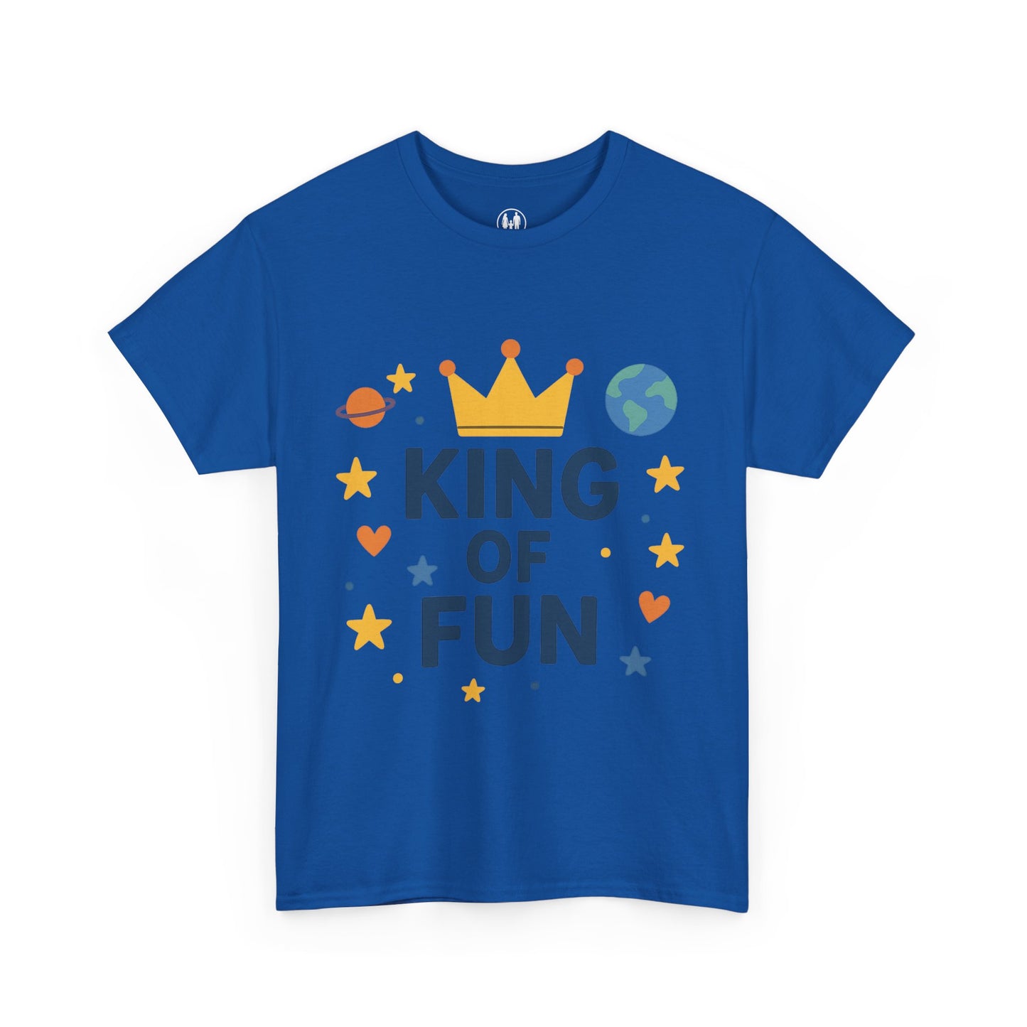 King of Fun Unisex Heavy Cotton Tee - Playful, Casual Shirt for Kids and Adults, Birthday Gift, Fun Party Outfit, Everyday Wear