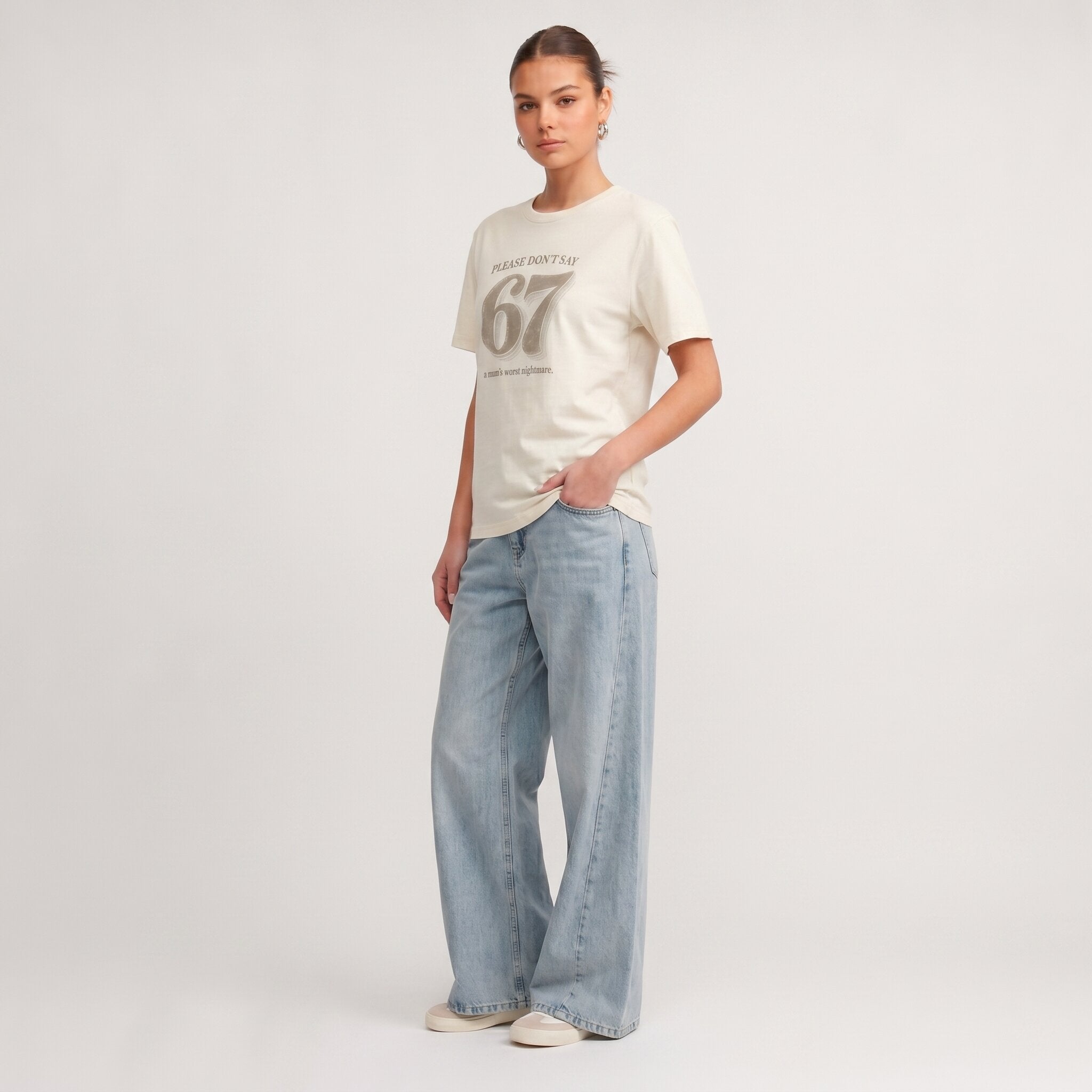 Kiksy 67 Nightmare Slogan Tee — Women's T-Shirt