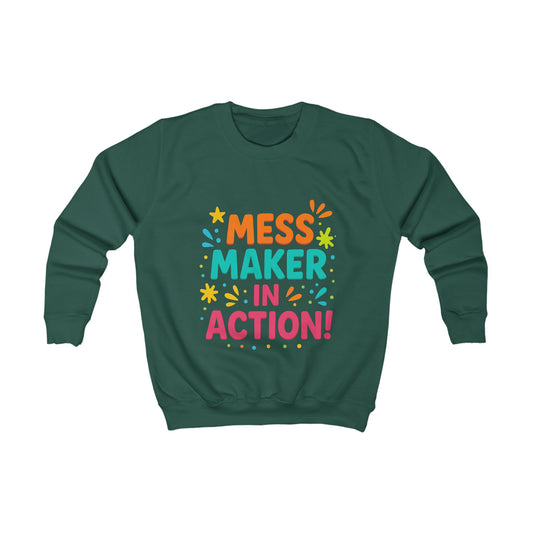 Colorful Kids Sweatshirt, Cute Sweatshirt for Mess Makers, Gift for Kids, Fun Playwear, Kids Apparel