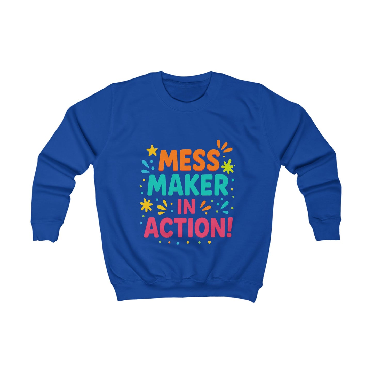 Colorful Kids Sweatshirt, Cute Sweatshirt for Mess Makers, Gift for Kids, Fun Playwear, Kids Apparel