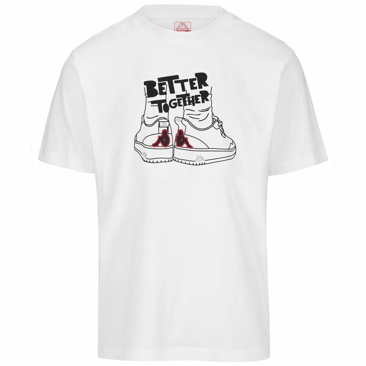 Kappa Men’s Short Sleeve T-Shirt Kappa Glabu Tbar White