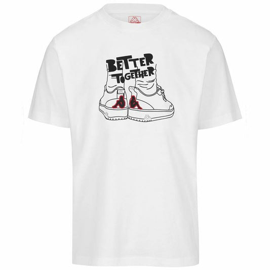 Kappa Men’s Short Sleeve T-Shirt Kappa Glabu Tbar White