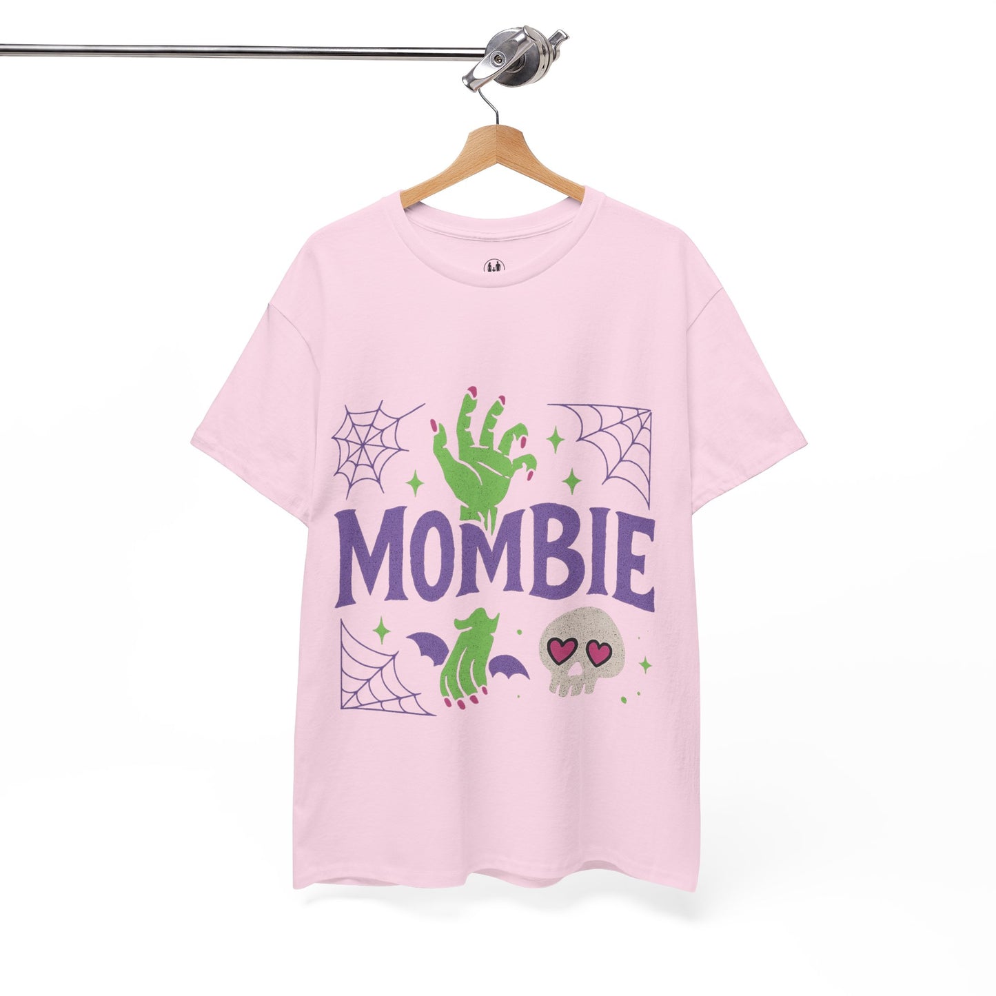 Mombie Tee - Women Heavy Cotton T-Shirt for Moms, Fun Halloween Shirt, Spooky Gift, Casual Wear, Parenting Humor
