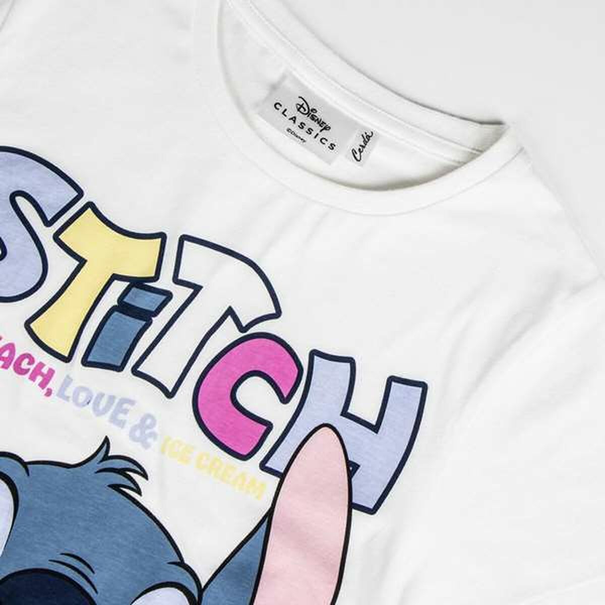 Stitch Child's Short Sleeve T-Shirt Stitch White