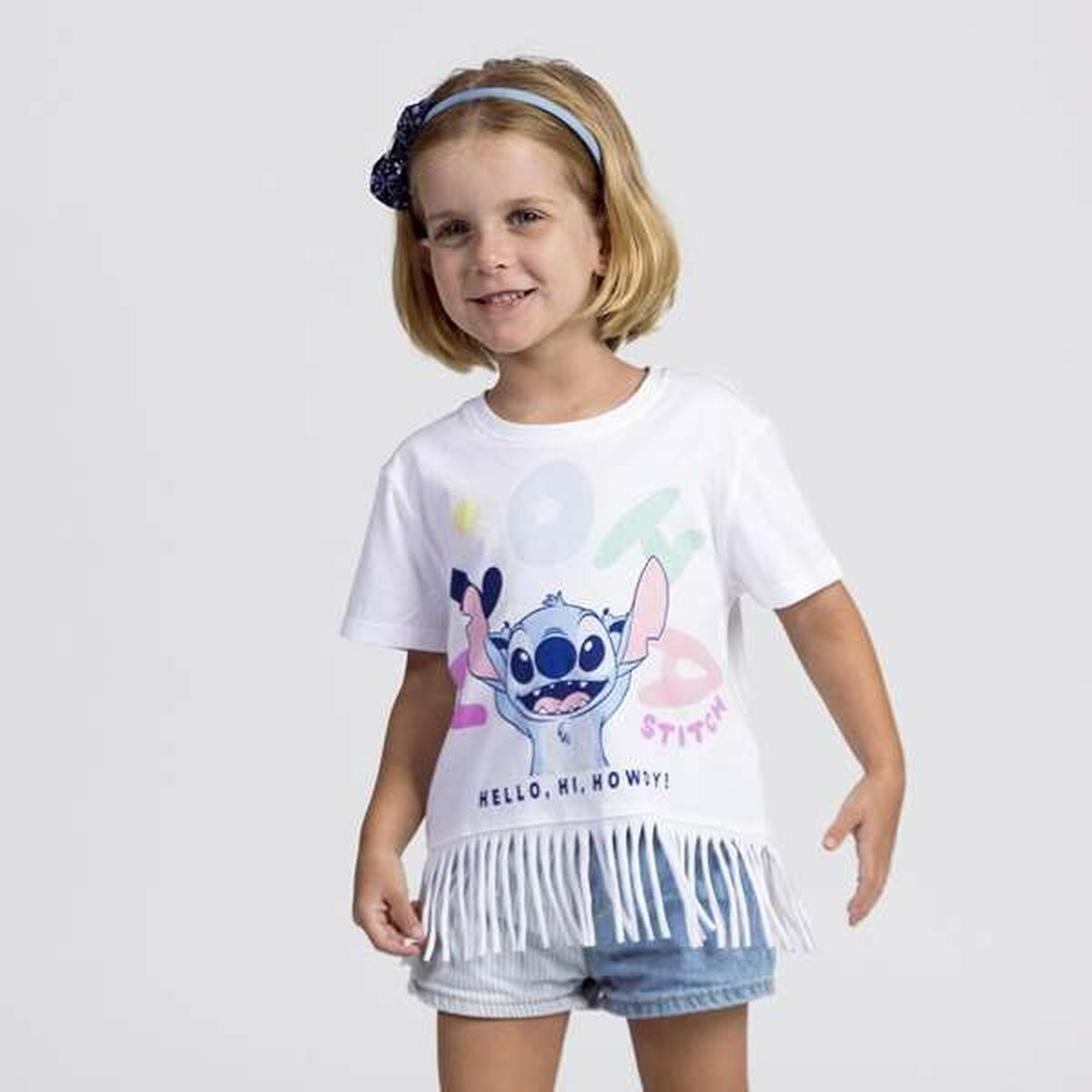 Stitch Child's Short Sleeve T-Shirt Stitch White