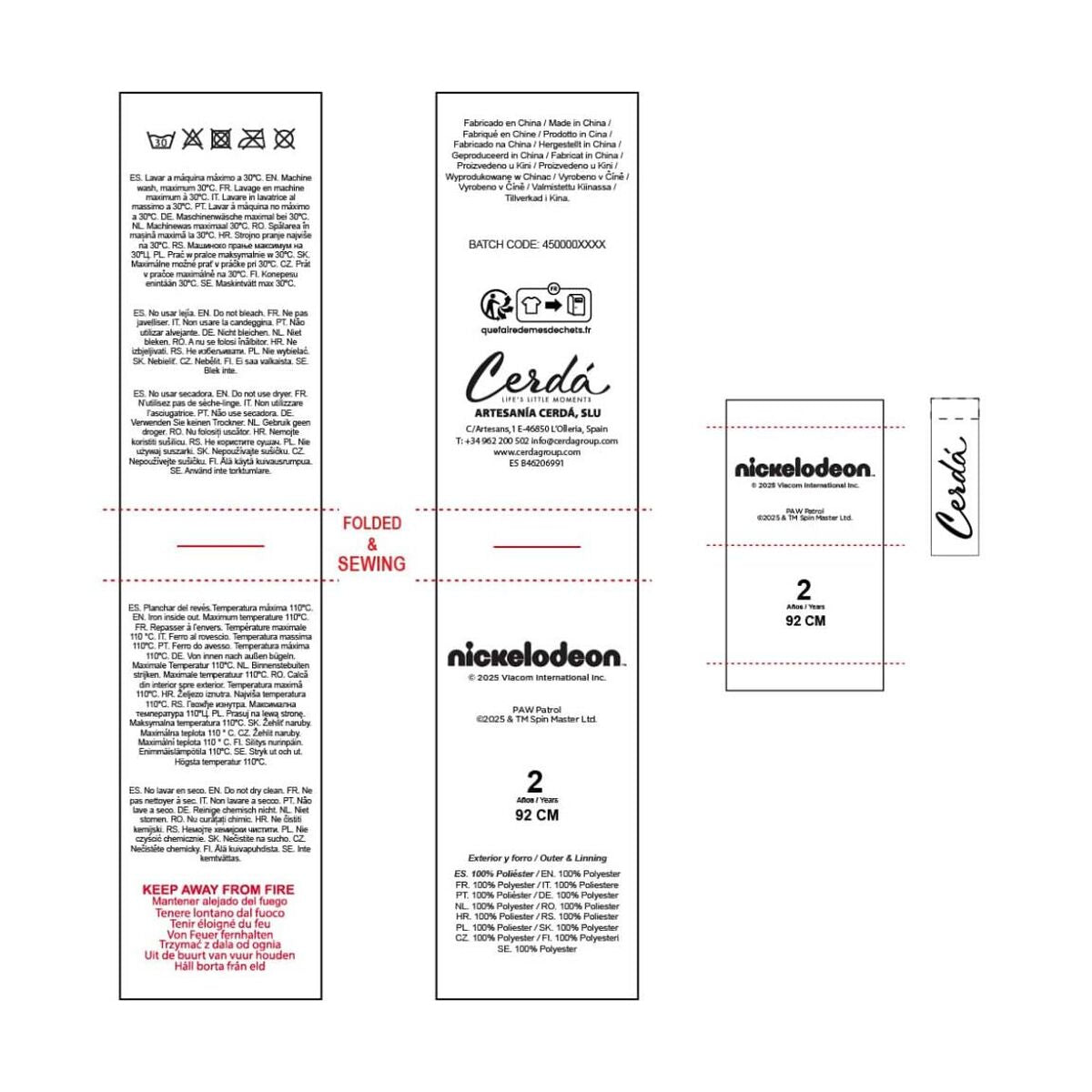 The Paw Patrol Children's Dressing Gown The Paw Patrol