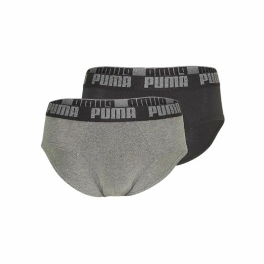 Puma Pack Of Underpants Puma Basic Grey 2 Pieces