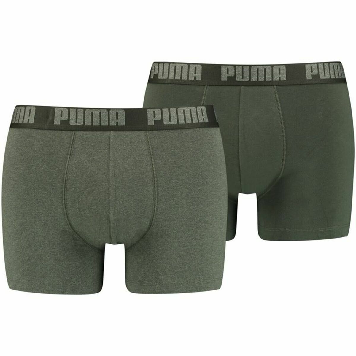 Puma Men's Boxer Shorts Puma Basic 2 Pieces Dark Green