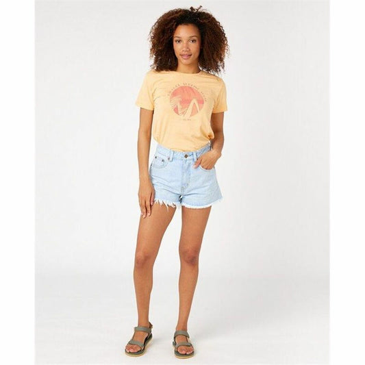 Rip Curl Short Sleeve T-Shirt Rip Curl Re-Entry Crew  Beige