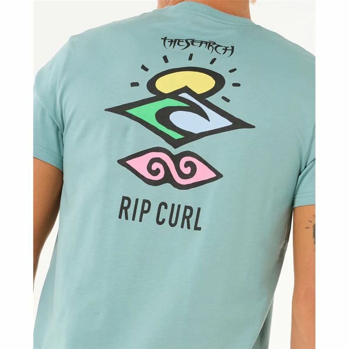 Rip Curl Men’s Short Sleeve T-Shirt Rip Curl Search Icon Tee Blue