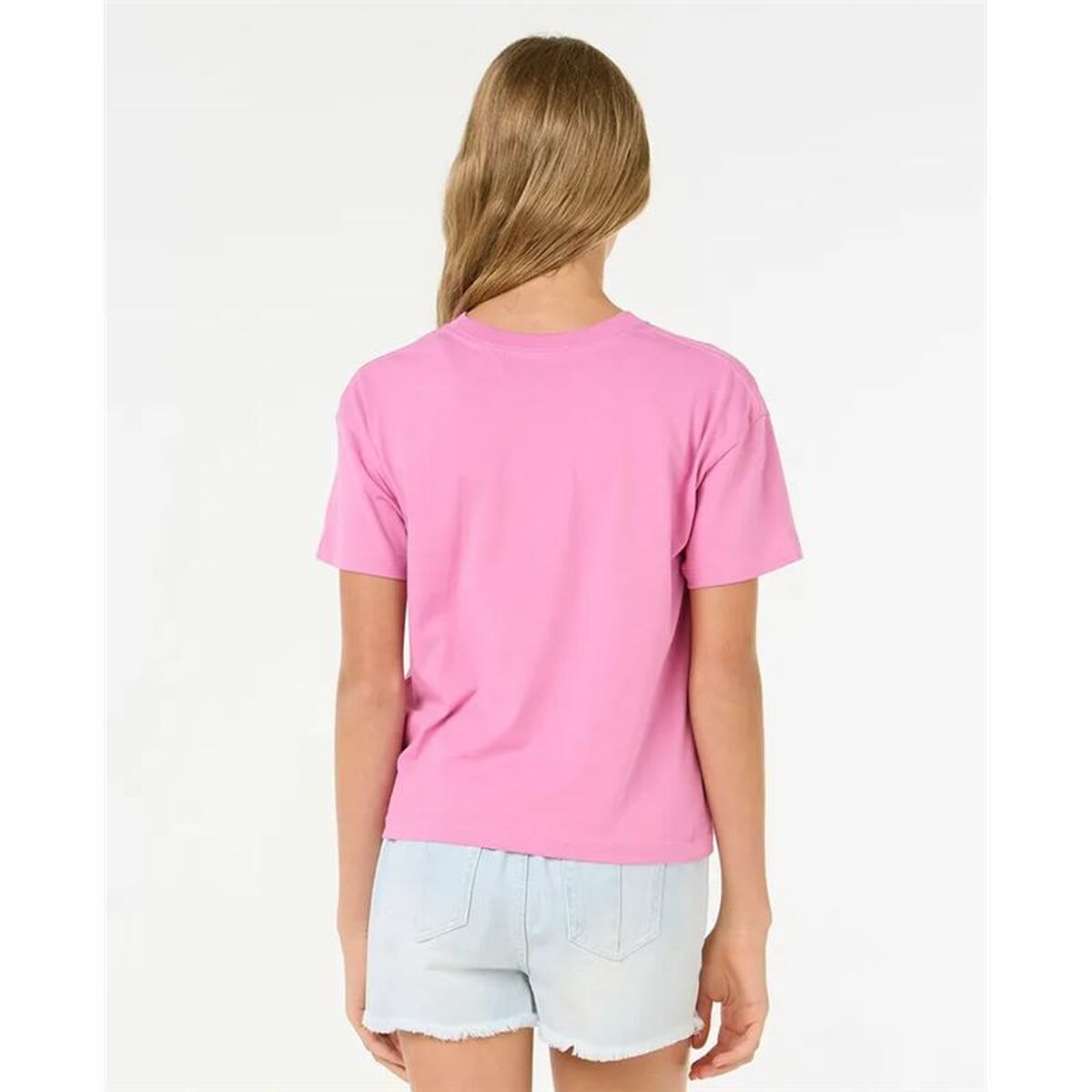 Rip Curl Child's Short Sleeve T-Shirt Rip Curl Island Surf Crop Pink