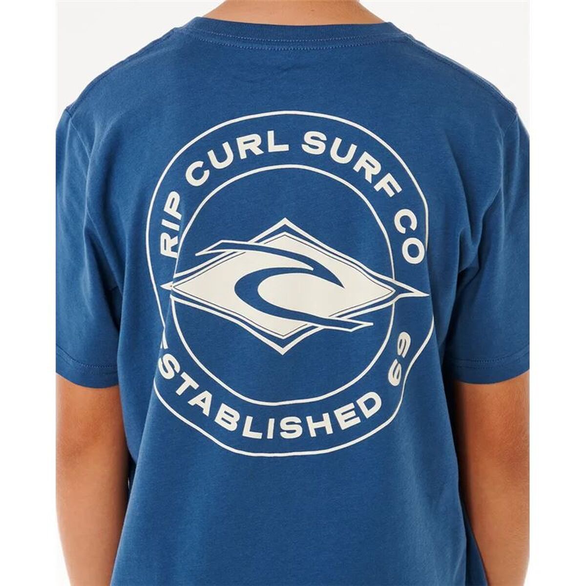 Rip Curl Child's Short Sleeve T-Shirt Rip Curl Stapler Blue Navy Blue