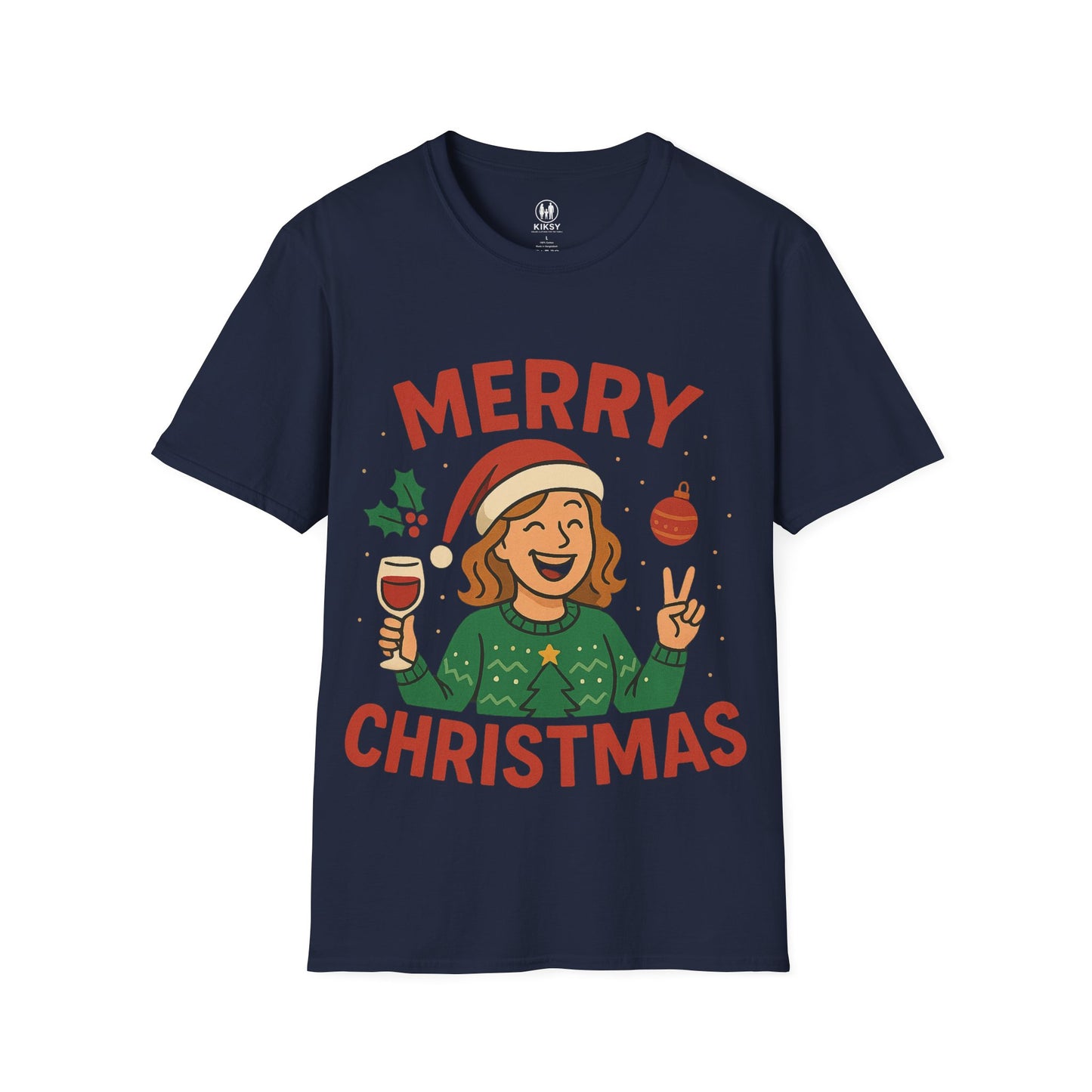 T-Shirt mit Aufdruck „Frohe Weihnachten“