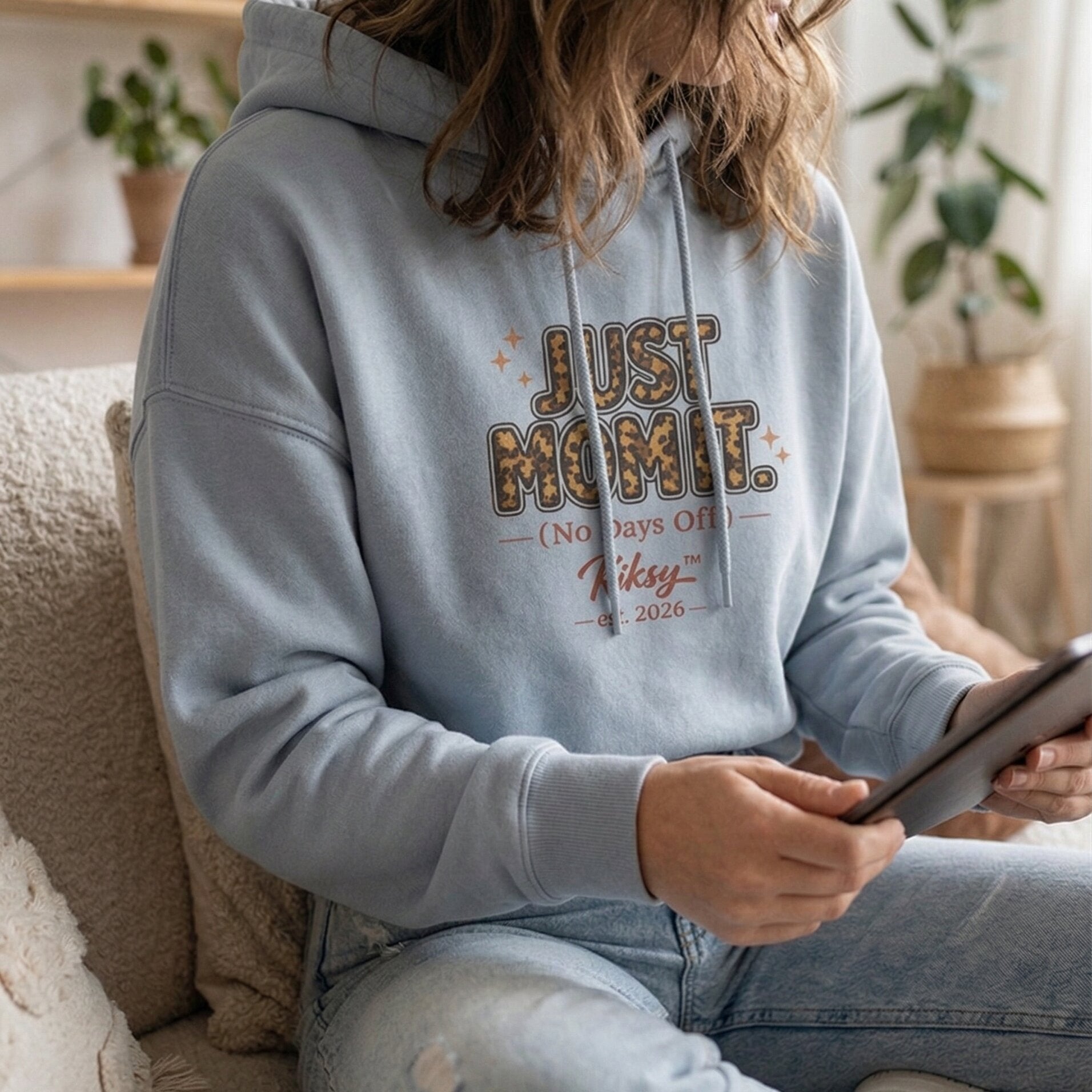 "JUST MOM IT (No Days Off)" Premium Relaxed Hoodie