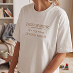 The "Honest Decorator" Tee: Proud sponsor of a very messy living room