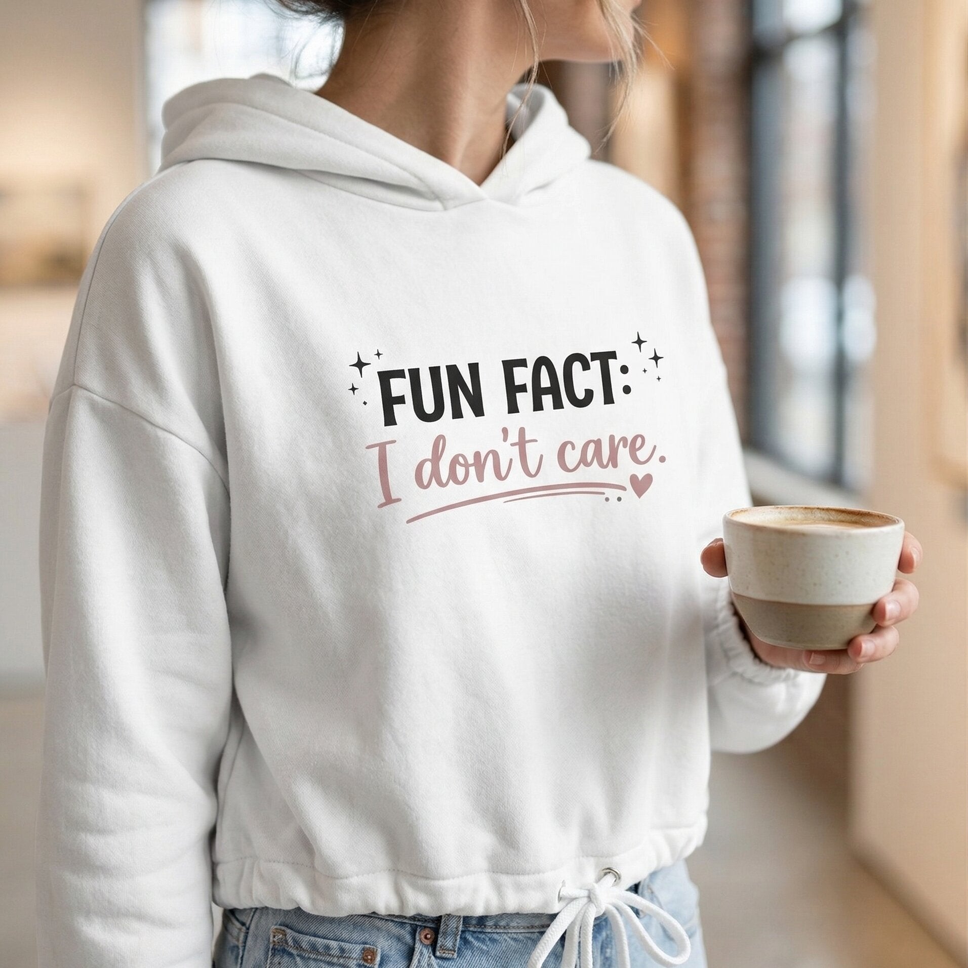 Women’s Luxury Cropped Oversized Statement Hoodie