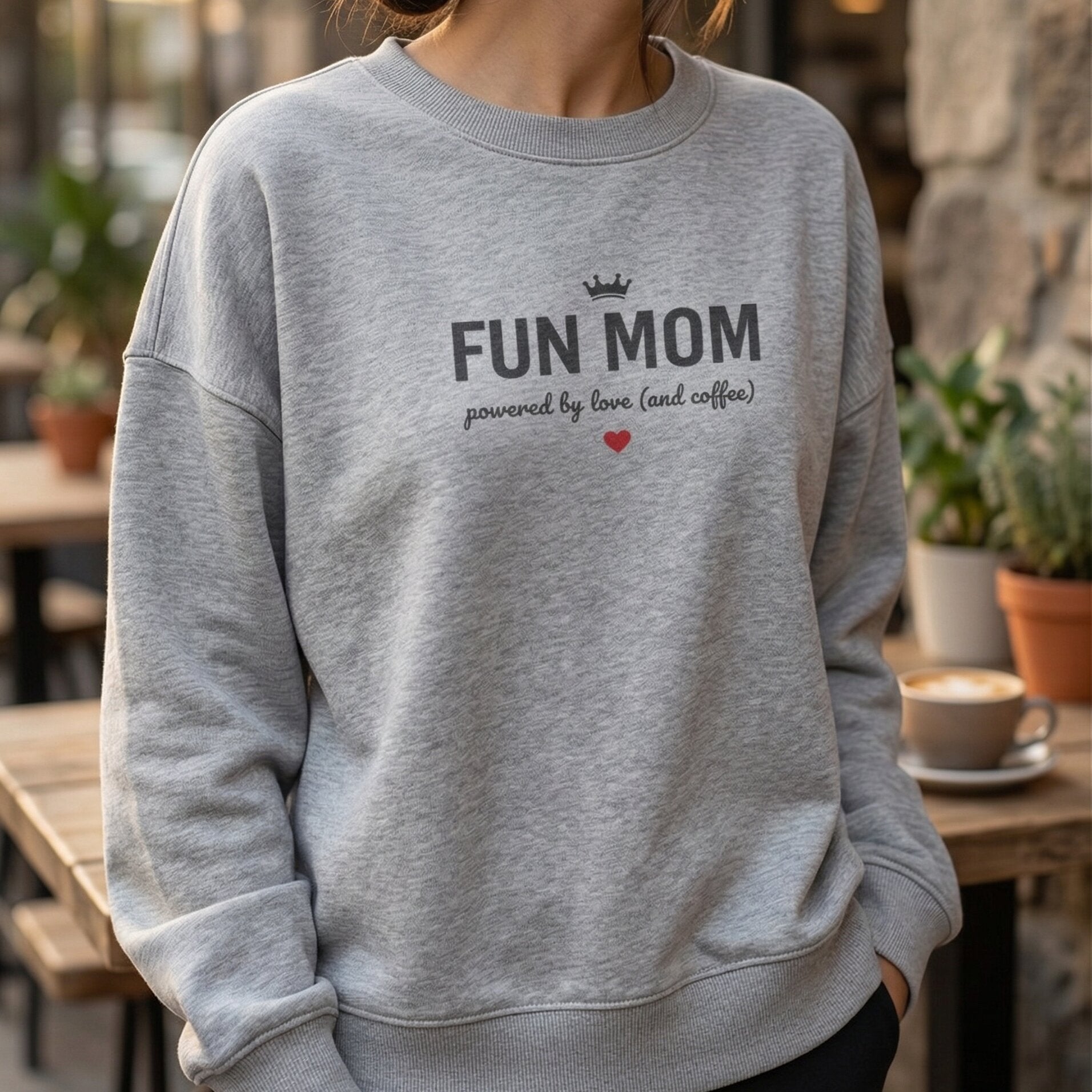 The Ultimate Everyday Essential: "FUN MOM" Crest Sweatshirt