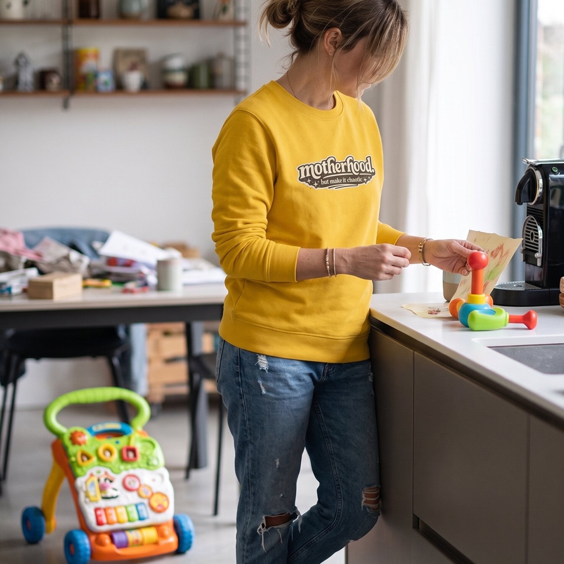 The "Chaotic Motherhood" Essential Premium Sweatshirt