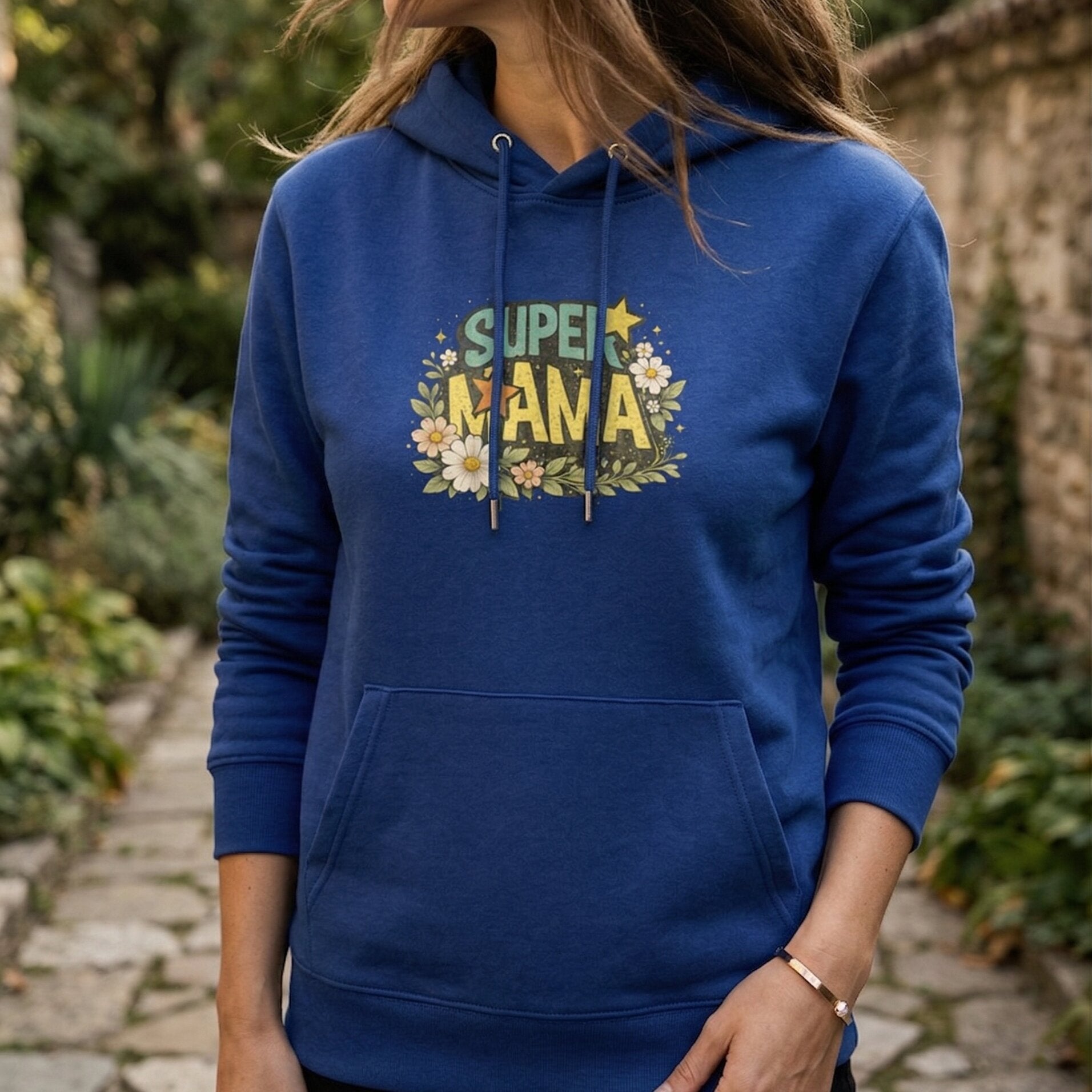 Iconic "Super Mama" Graphic Hoodie - Empowered & Elevated Style