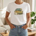 Kiksy бяла памучна дамска тениска с щампа Super Mama и цветя