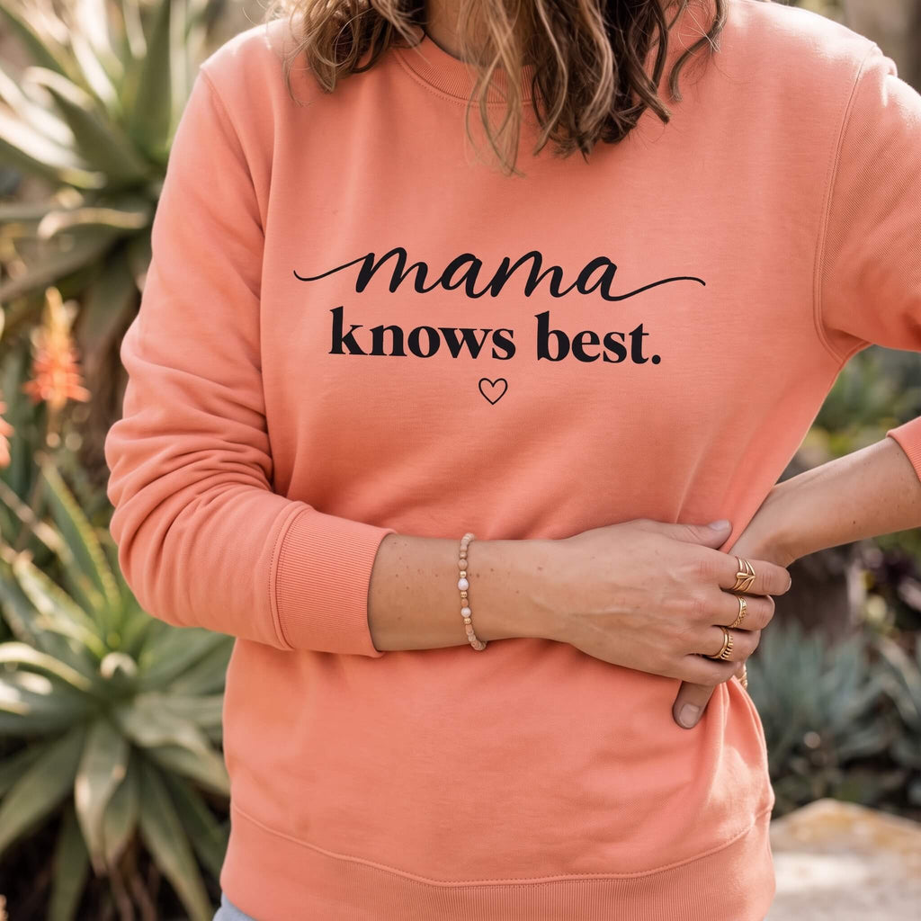 Kiksy прасковена дамска блуза Mama Knows Best от мек памук за майки