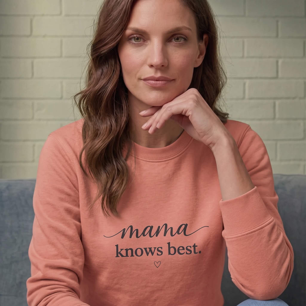 Kiksy прасковена дамска блуза Mama Knows Best от мек памук за майки