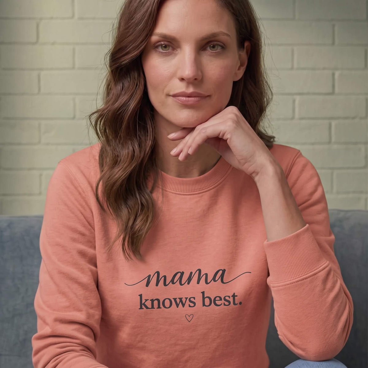 Kiksy прасковена дамска блуза Mama Knows Best от мек памук за майки