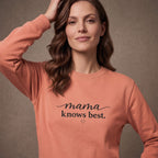 Kiksy прасковена дамска блуза Mama Knows Best от мек памук за майки