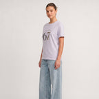 Kiksy My Patience Level is 6.7 lilac slogan t-shirt for women