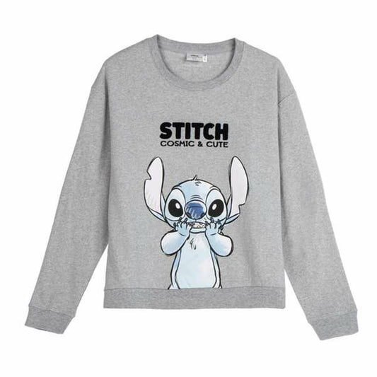 Stitch Women’s Sweatshirt Without Hood Stitch Grey