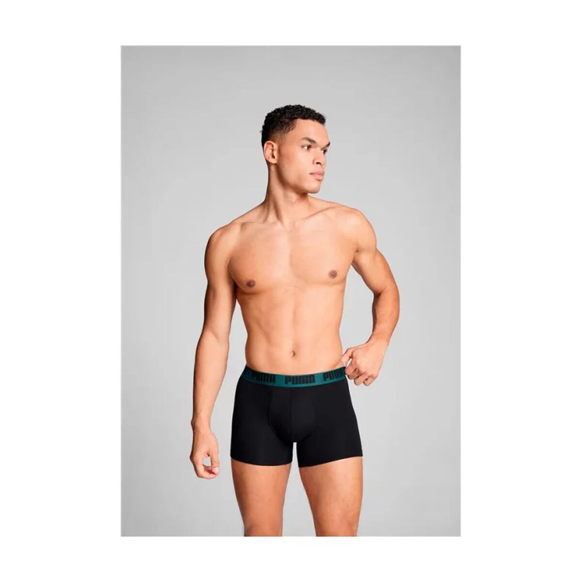 Puma Men's Boxer Shorts Puma Everyday Sea Black Green 2 Pieces