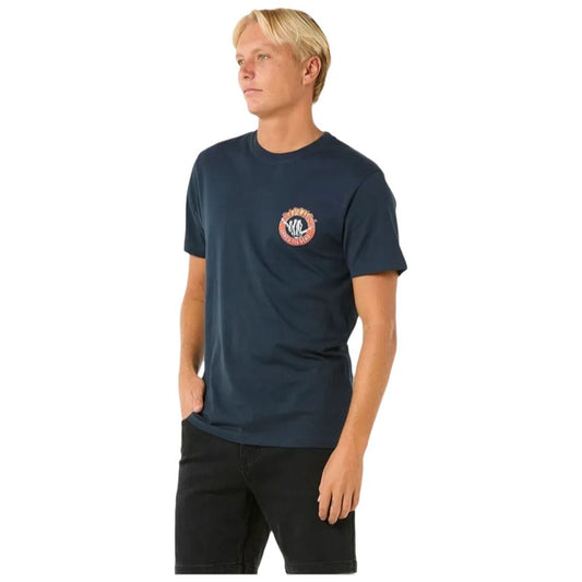 Rip Curl Men’s Short Sleeve T-Shirt Rip Curl Shred Til Tee Navy Blue